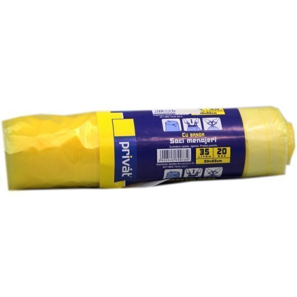 Saci menajeri privat 35l 20buc cu banda