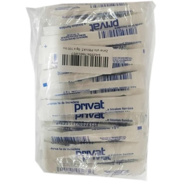 Zahar plic alb privat 5g x 100 buc/set