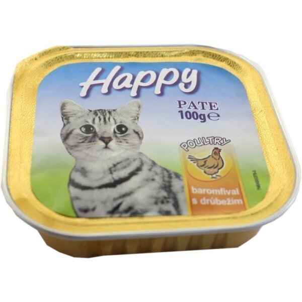 Conserva pate pentru pisici happy 100g pasare *
