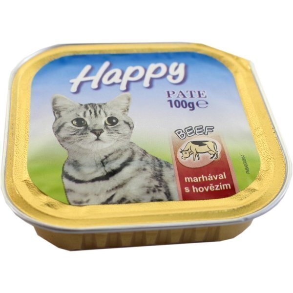 Conserva pate pentru pisici happy 100g vita *