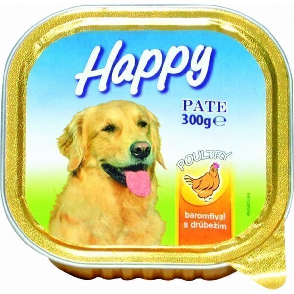 Conserva pate pentru caini happy 300g pasare t *