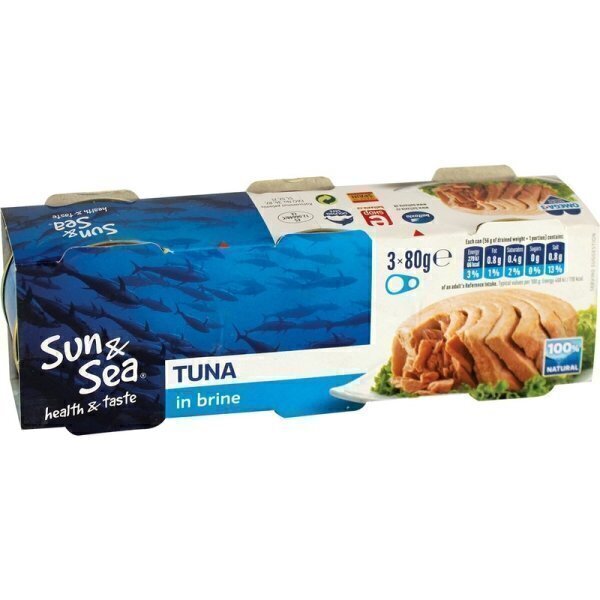 Conserva ton bucati sun&sea 80gx3buc suc propriu*