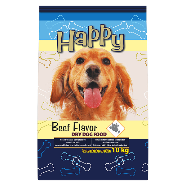 Hrana pentru caini happy 10kg vita nou *