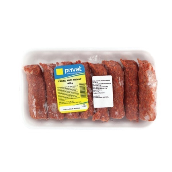 Pasta mici privat 400g porc vita tava congelata
