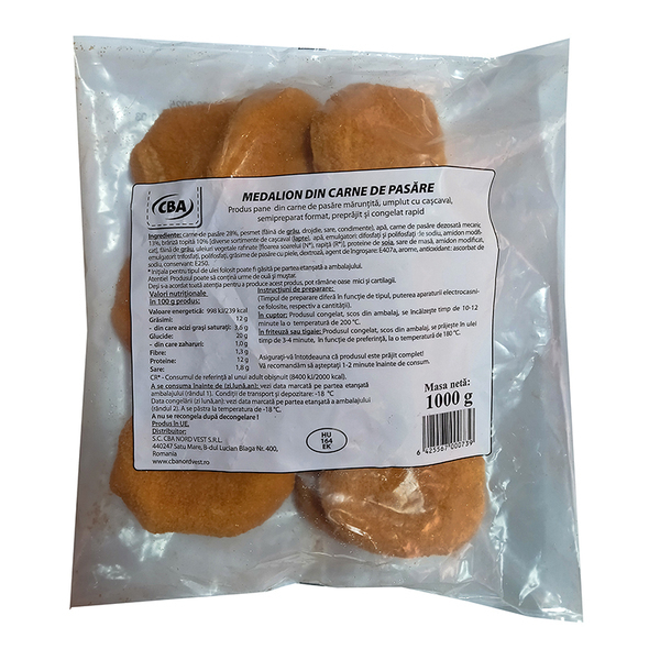 Medalion cba cascaval 1kg congelat 72128/952442/395066