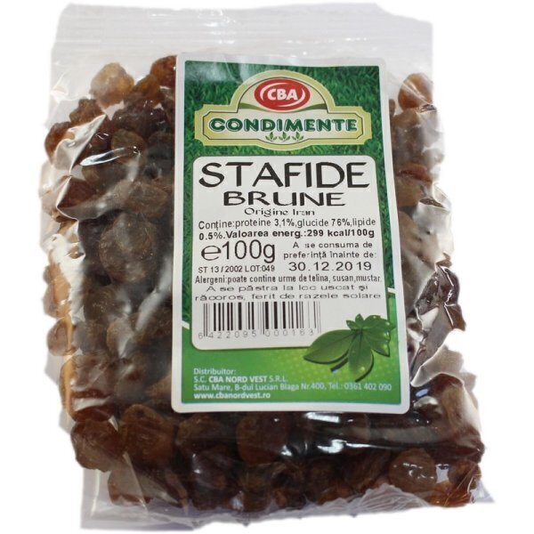 Stafide brune cba 100g bitea