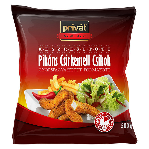 Piept pui privat 500g benzi picante pane congelate t 31168