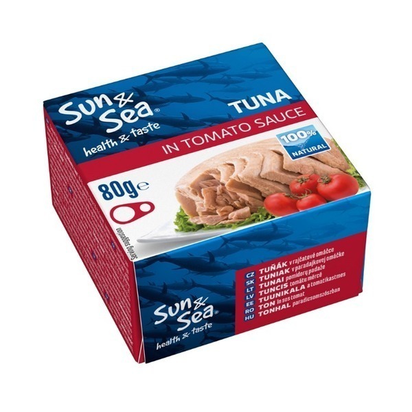 Conserva ton bucati sun&sea 80g sos tomat *