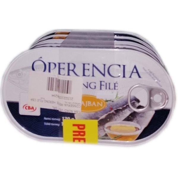 Conserva peste hering file cba 170g in ulei operencia 0879 x 5 buc/set