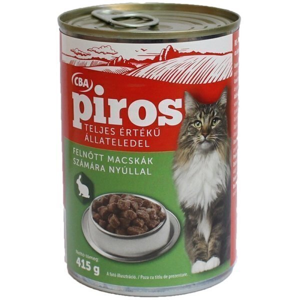 Conserva pentru pisici cba piros 415g iepure