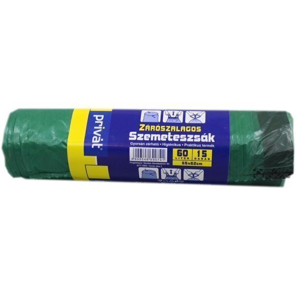 Saci menajeri privat 60l 15buc cu banda