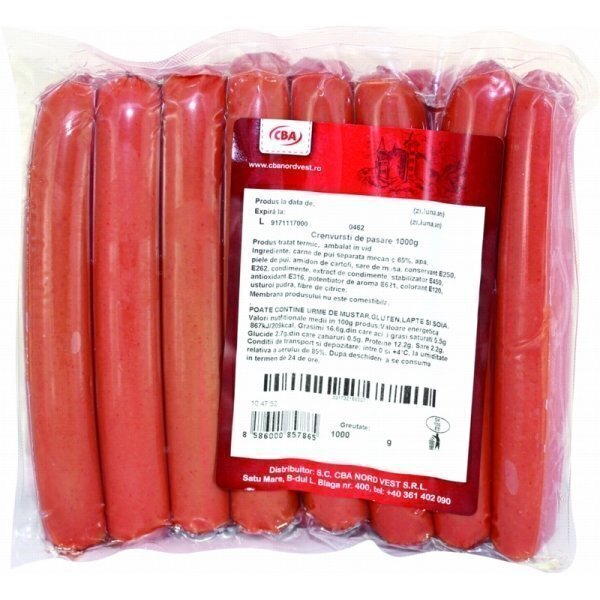 Crenvursti cba 1kg pasare 5242