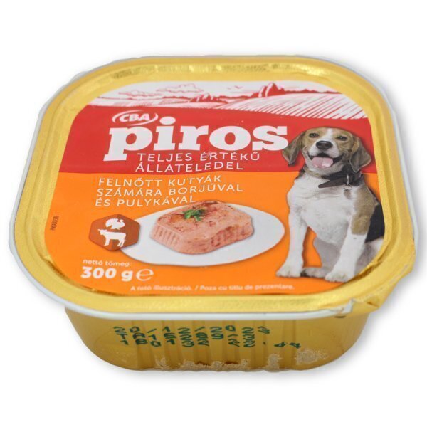 Hrana umeda pentru caini cba piros 300g vitel si curcan