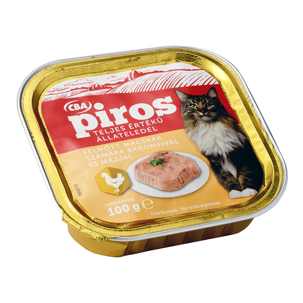 Hrana umeda pentru pisici cba piros 100g pasare si ficat