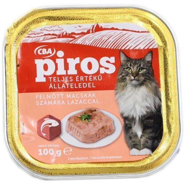 Hrana umeda pentru pisici cba piros 100g cu somon
