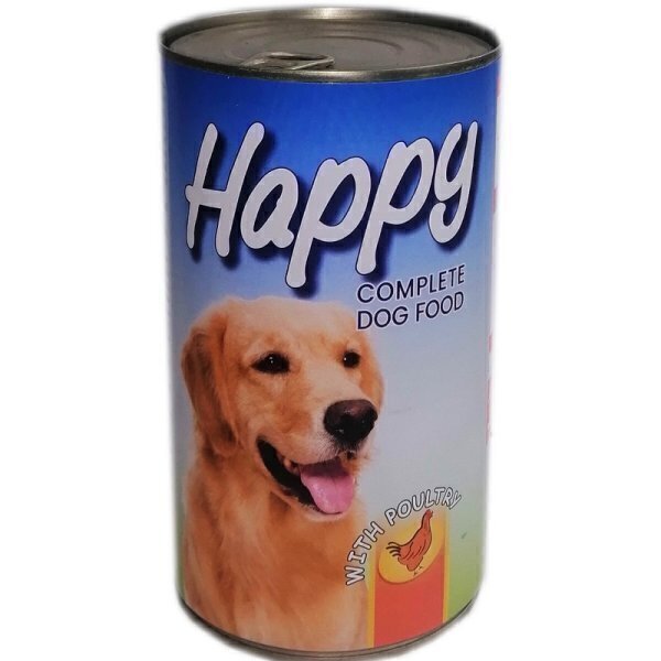 Conserva pentru caini happy 1240g pasare *