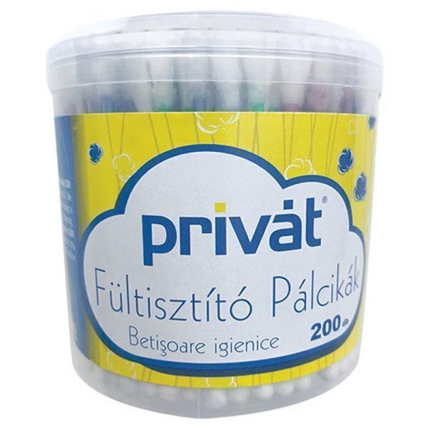 Betisoare orl privat cutie rotunda 200buc/set