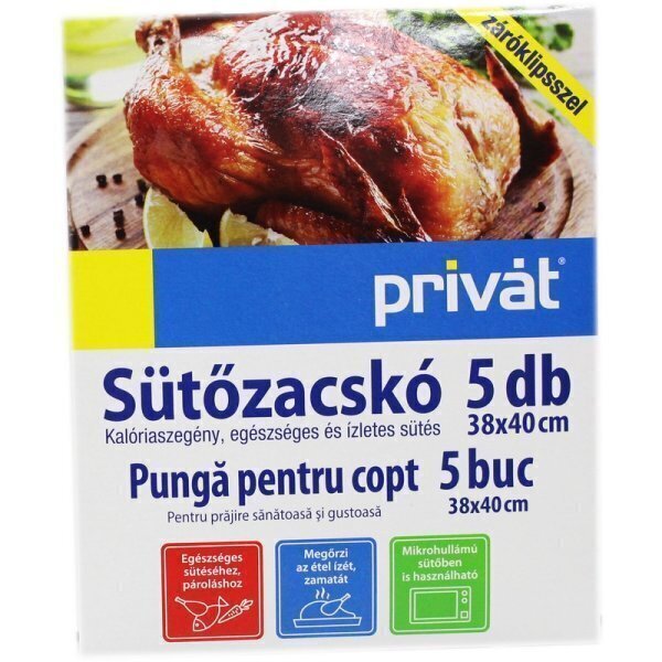 Pungi pentru copt 38x40 cm privat 5buc clipsuri