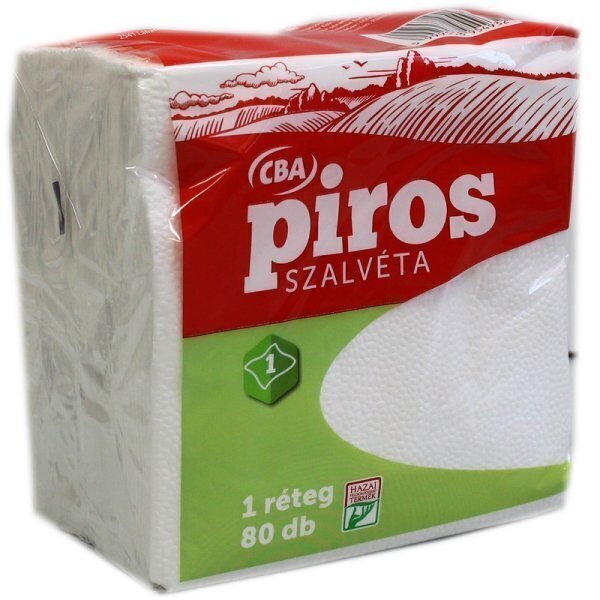 Servetele cba piros 80buc 1str 29x29cm alb