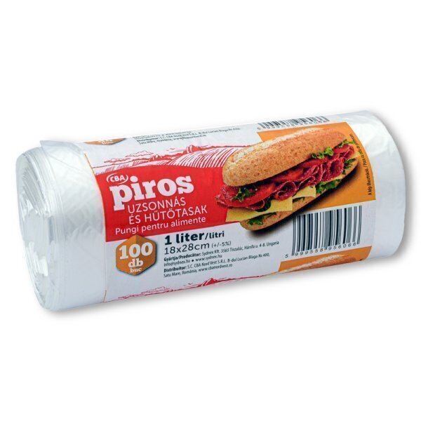 Pungi cba piros mic dejun 1l 100buc/rola