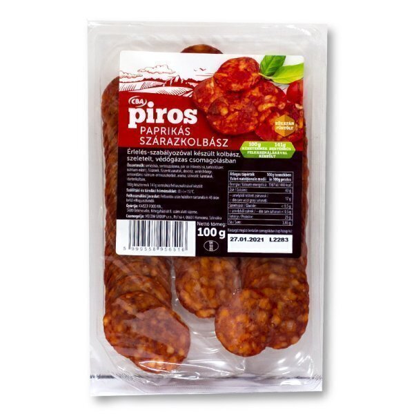 Carnati cba piros 100g cu ardei felii t