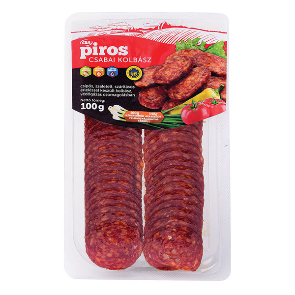 Carnati cba piros 100g csabai picant felii t