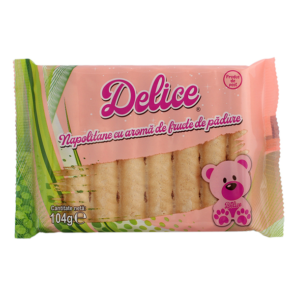 Napolitane spirale delice 104g fructe padure *