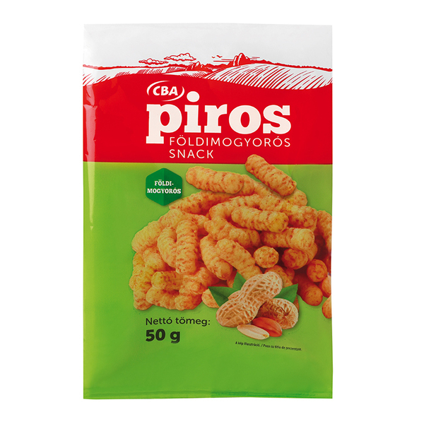 Snack cba piros fulgi porumb extrudati arahide 50g