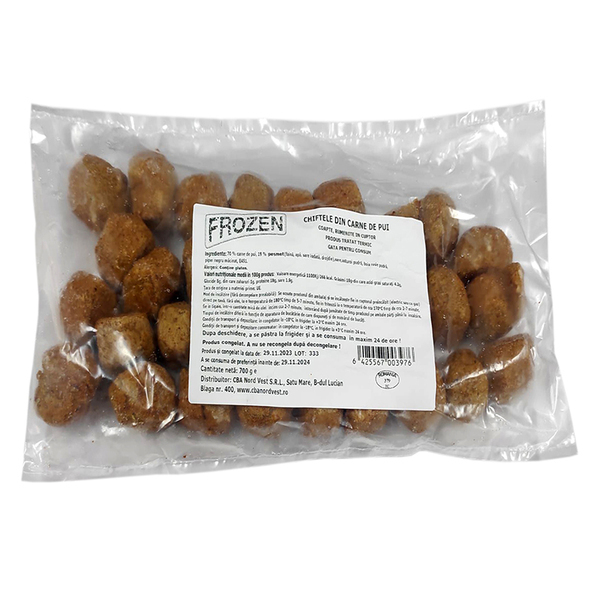 Chiftele frozen 700g de pui coapte rumenite punga congelate *