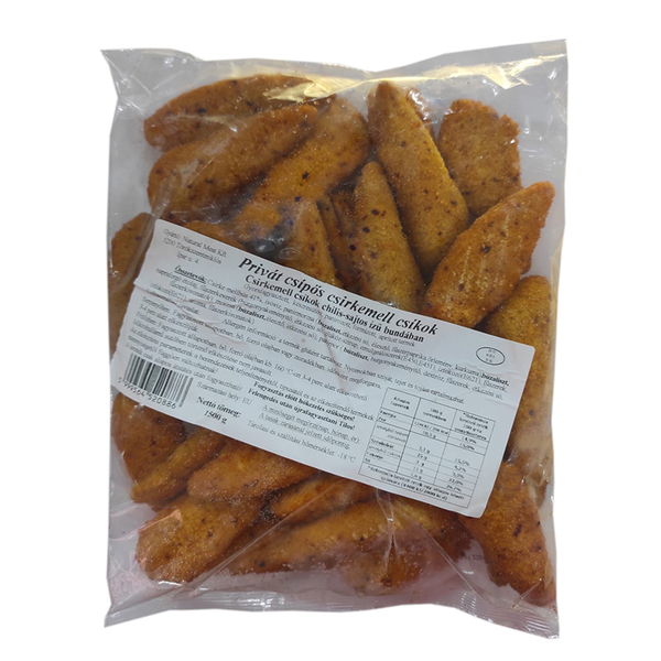 Piept pui privat 1500g benzi picante pane congelate t