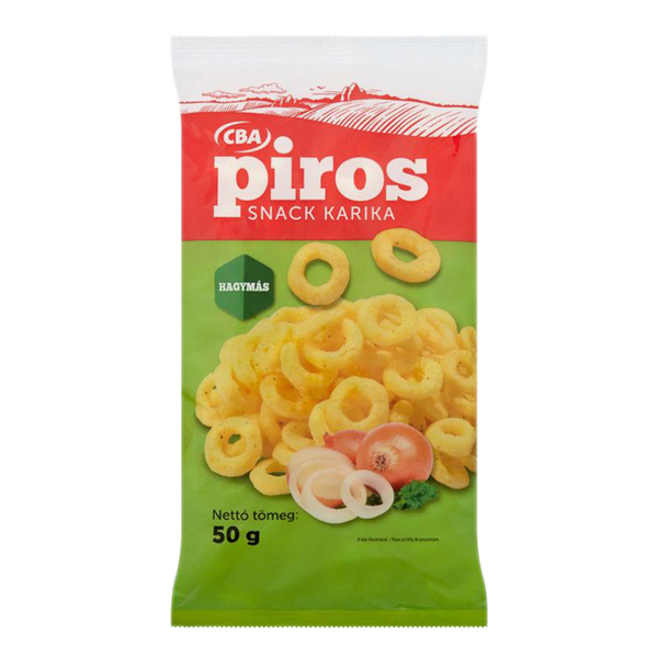 Snack cba piros fulgi porumb extrudati ceapa 50g