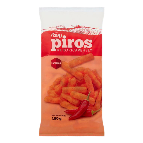 Snack cba piros fulgi porumb extrudati 100g ardei