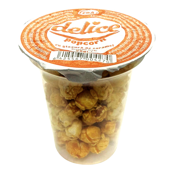 Popcorn cba delice 50g pahar cu caramel *