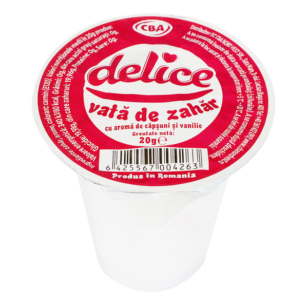 Vata de zahar cba delice 20g pahar capsuni si vanilie *