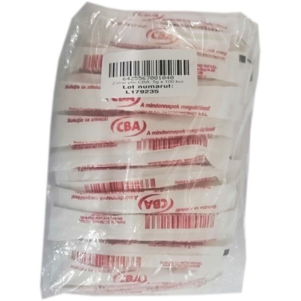 Zahar plic alb cba 5g x 100 buc/set